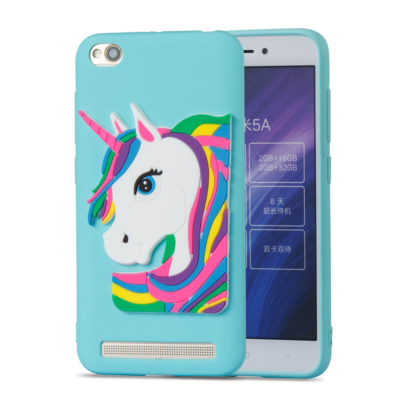 Case Xiaomi Redmi 5A #เคสฝาหลังนิ่ม Adorable 3D Unicorn Pattern Soft TPU