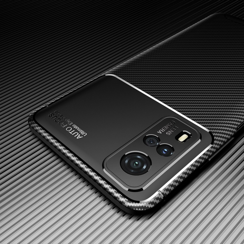 เคส Vivo Y31 2021 #เคสฝาหลังนิ่ม Carbon Fiber Anti-drop TPU Protection