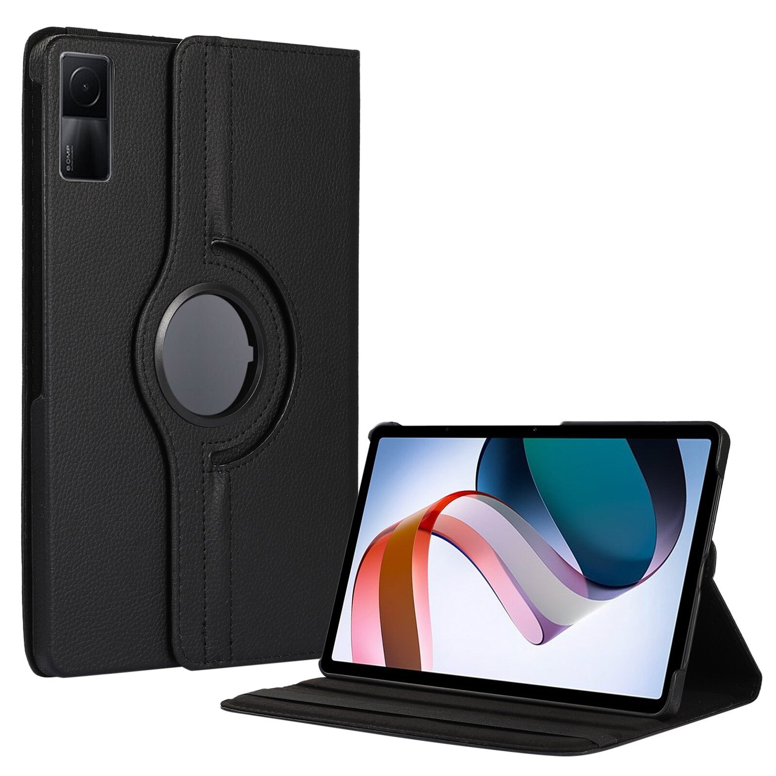เคส Redmi Pad 10.61" 2022 #เคสฝาพับหนังผิวลิ้นจี่ Litchi Grain 360 Degree Rotary