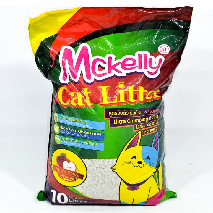 ทรายแมว แมคแคลลี่ mckelly Ostech 10 ลิตร แอปเปิ้ล