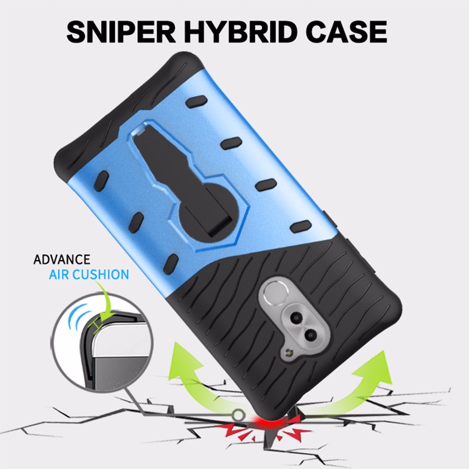 เคสฝาหลัง Armor Kickstand PC TPU Hybrid Case มีขาตั้ง #Case Huawei GR5 2017