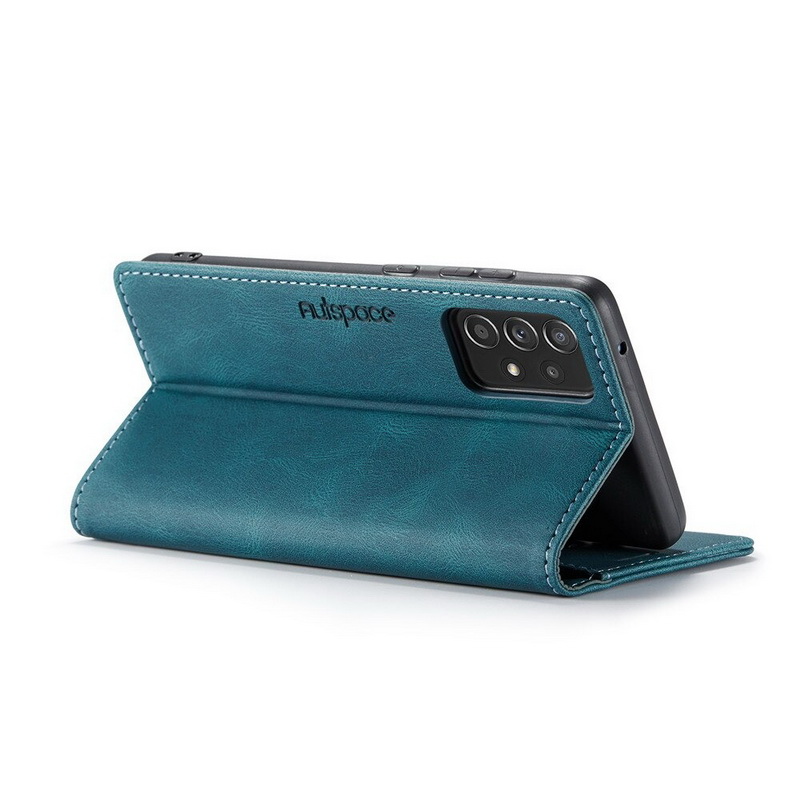 เคส Samsung Galaxy A53 5G #เคสฝาพับหนัง PU แบบกระเป๋าสตางค์ AUTSPACE Series RFID Blocking Retro Matte Leather Wallet