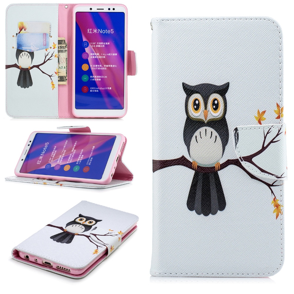เคส Xiaomi Redmi Note 5 / Note Pro #เคสฝาพับสไตล์กระเป๋าสตางค์พิมพ์ลายสวยๆ Pattern Printing Magnetic Leather