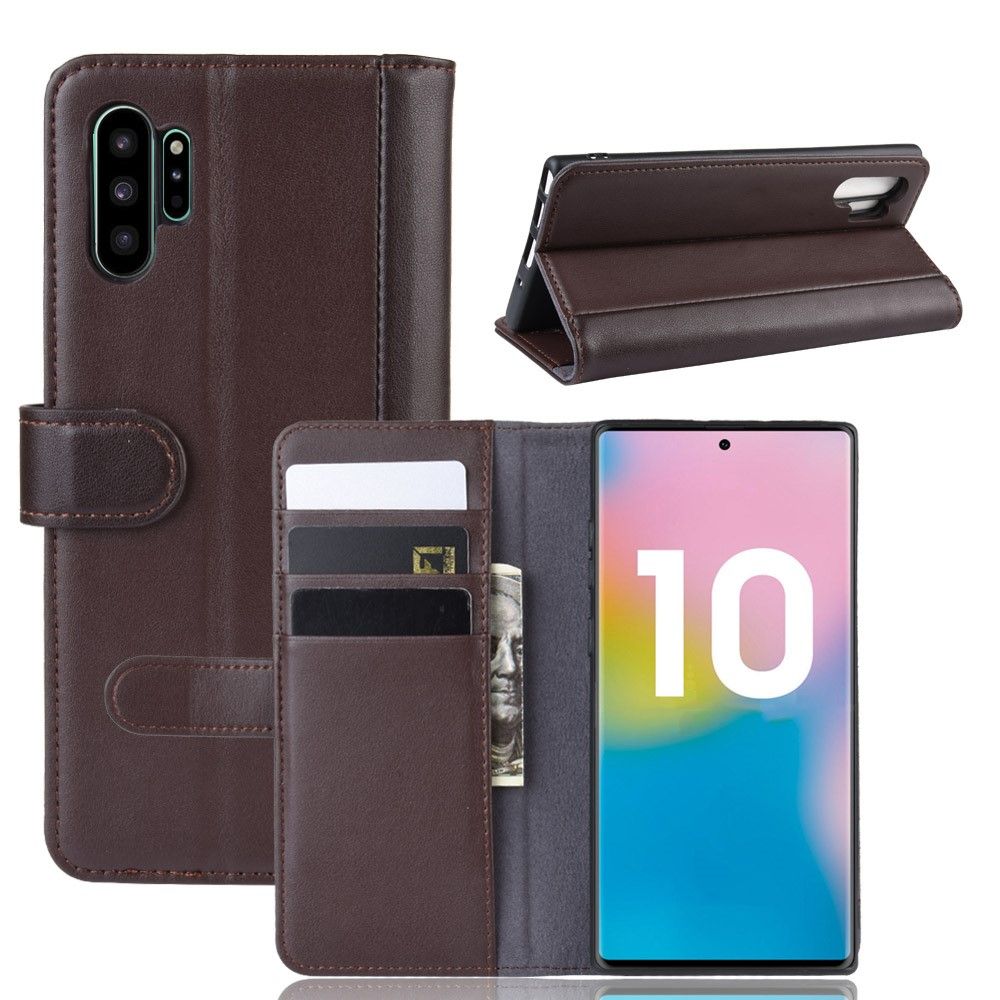 Case Samsung Galaxy Note 10+ #เคสฝาพับสไตล์กระเป๋าสตางค์รูปแบบหนังแยกมีช่องเสียบบัตรคุณภาพดี