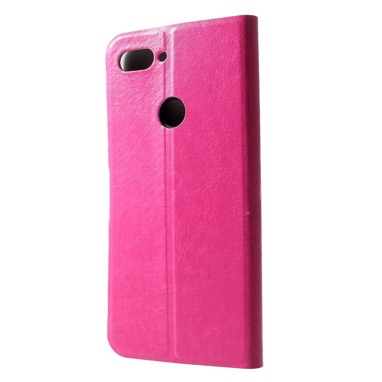 Case Xiaomi Mi 8 Lite #เคสฝาพับหนัง PU ผิวหนังม้าปกเสริมแผ่นเหล็กมีช่องใส่บัตรคุณภาพดี