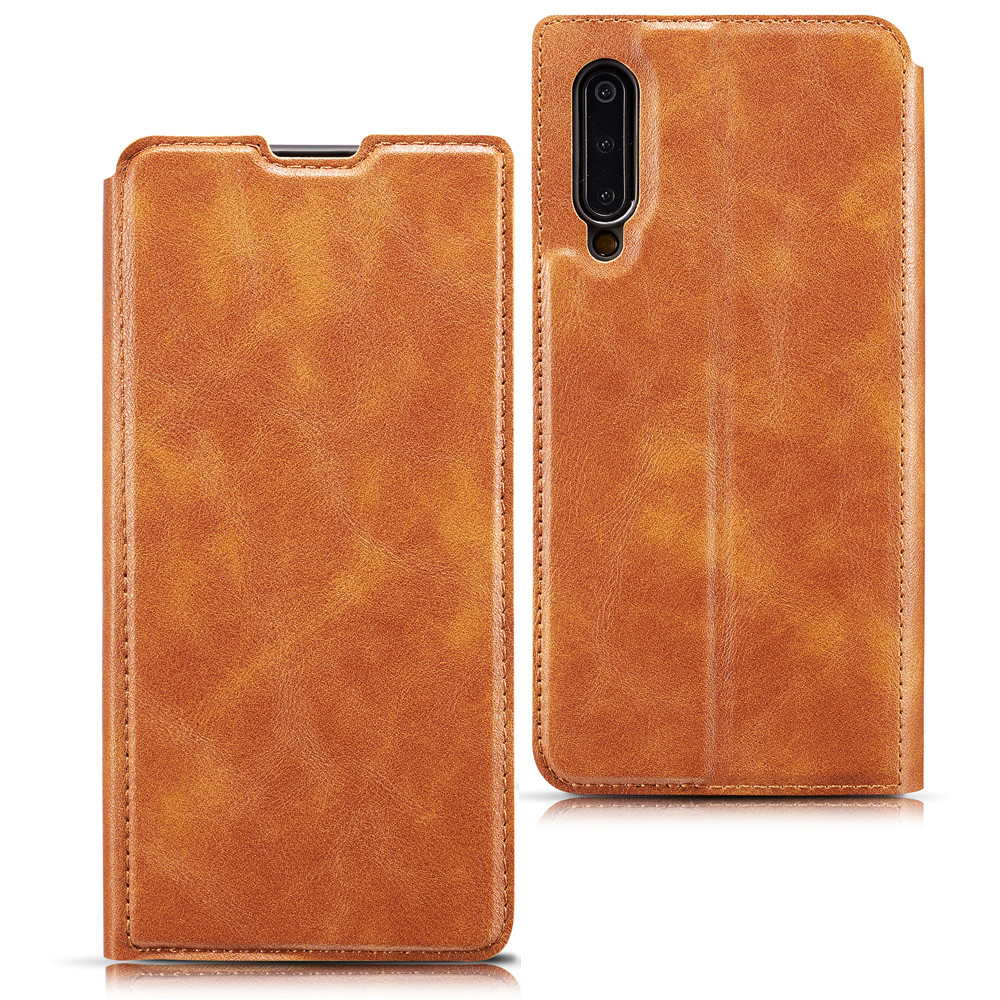 เคส Samsung Galaxy A50 / A50s / A30s #เคสฝาพับหนัง PU สไตล์เรียบง่ายออกแบบบางมีช่องเสียบการ์ด Ultra-thin Simple Style Leather Flip