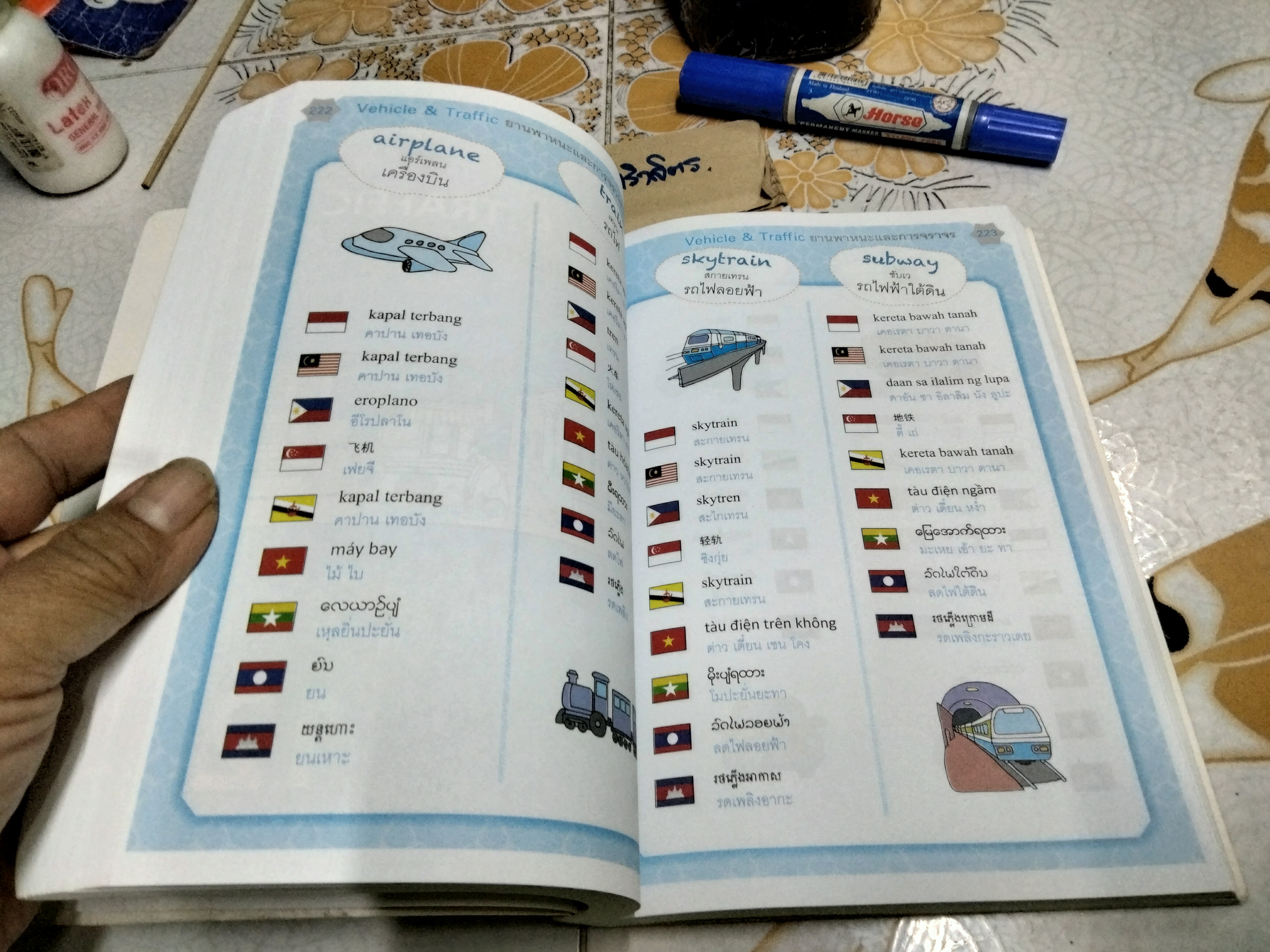 พจนานุกรมภาพ 10 ภาษาอาเซียน โดย ขนิษฐา แพรต่วน พิมพ์ปี พ.ศ. 2562