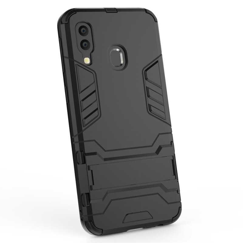 เคส Samsung Galaxy A30 / A20 #เคสฝาหลังพลาสติก ไฮบริด TPU + Kickstand (สินค้าพร้อมส่ง)