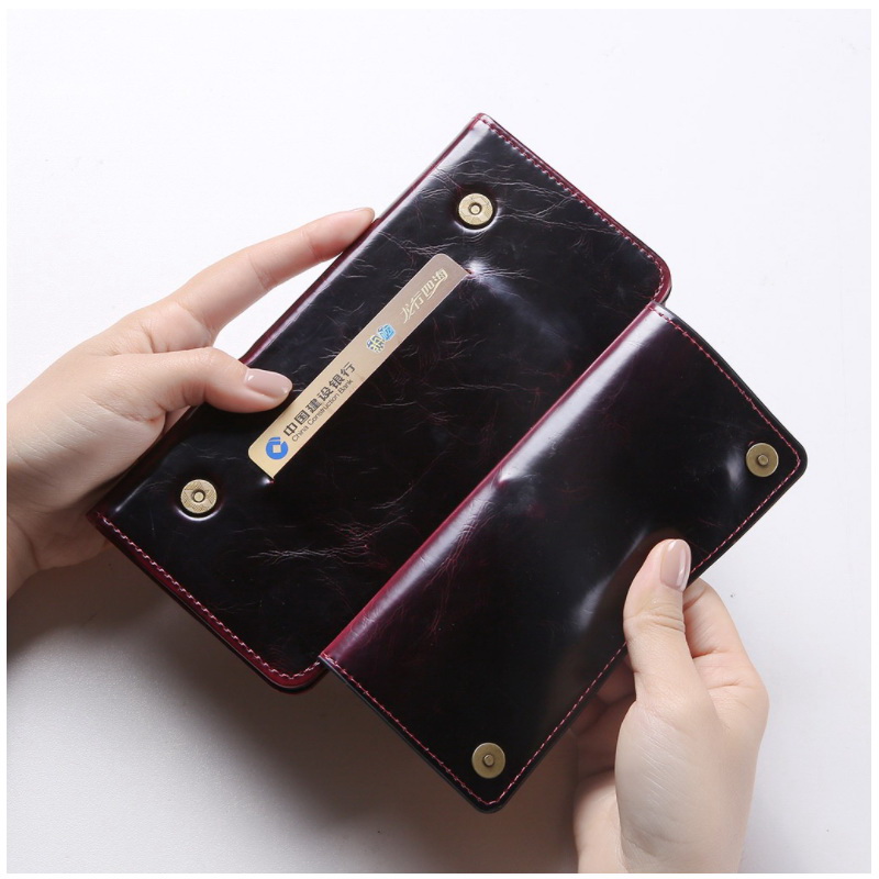 เคส Samsung Galaxy S22 5G #เคสฝาพับแบบกระเป๋าสตางค์ Magnetic Flip Wallet Bracket Leather Lattice TPU Phone Case