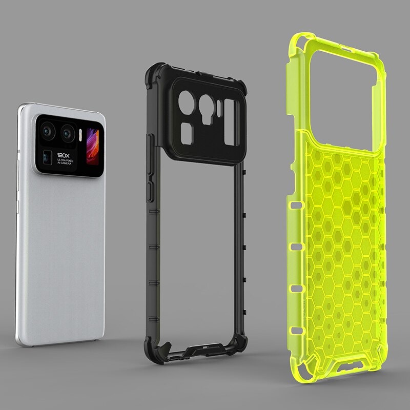 เคส Xiaomi Mi 11 Ultra #เคสฝาหลังกันกระแทก Honeycomb Shock Absorber TPU + PC + Silicone Hybrid
