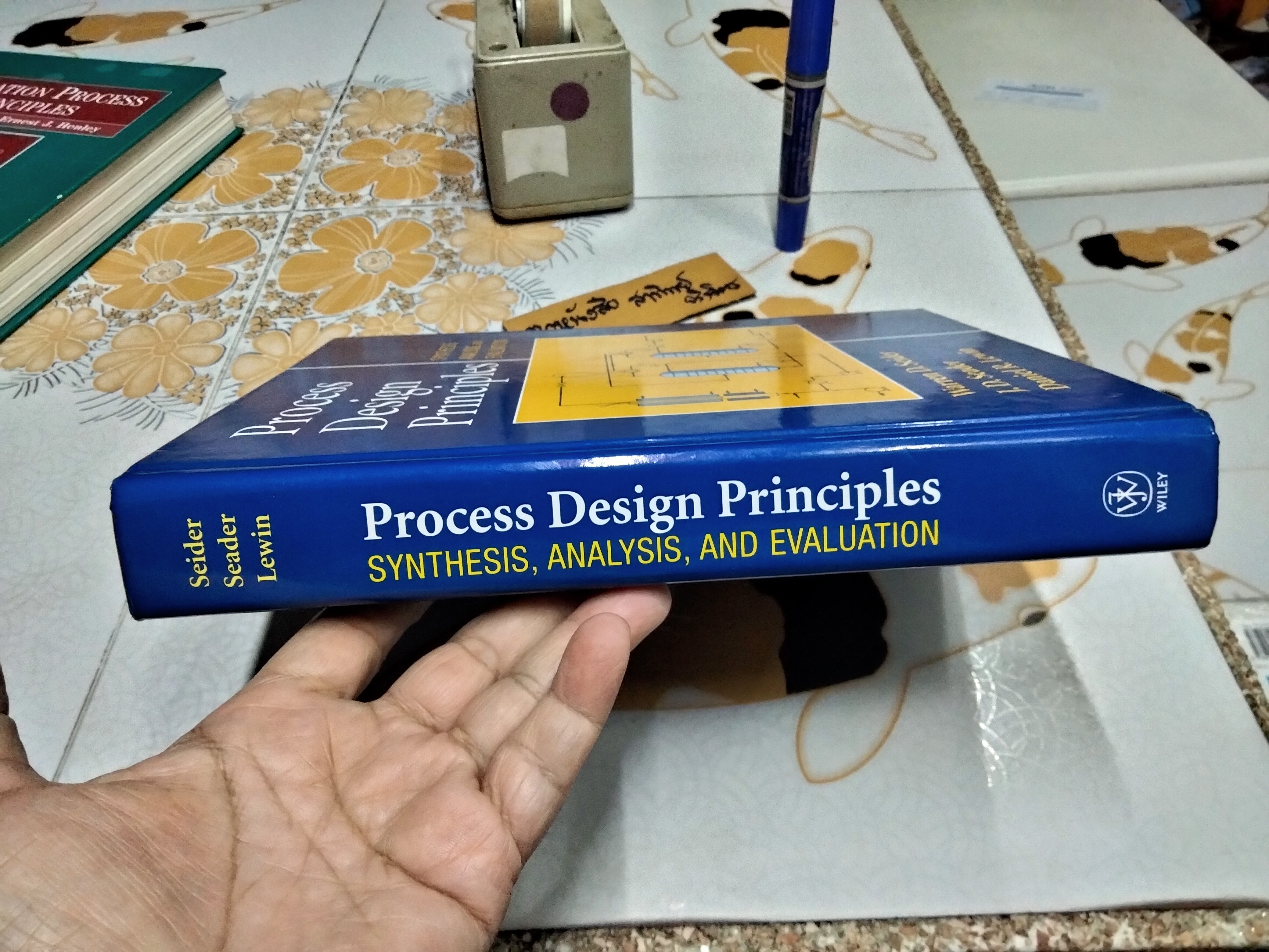 Process Design Principles - Synthesis, Analysis and Evaluation by Seider, Seader, Lewin Wiley & Son 1999 **สินค้าหมด**