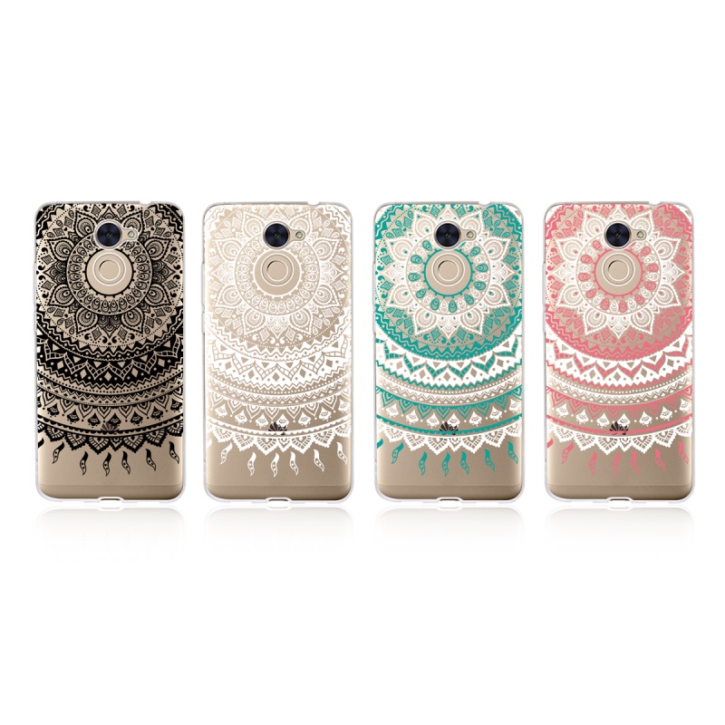 เคส Huawei Y7 (2017) #เคสฝาหลังพิมพ์ลาย Mandala Flower TPU + PC Combo สวยโดดเด่น