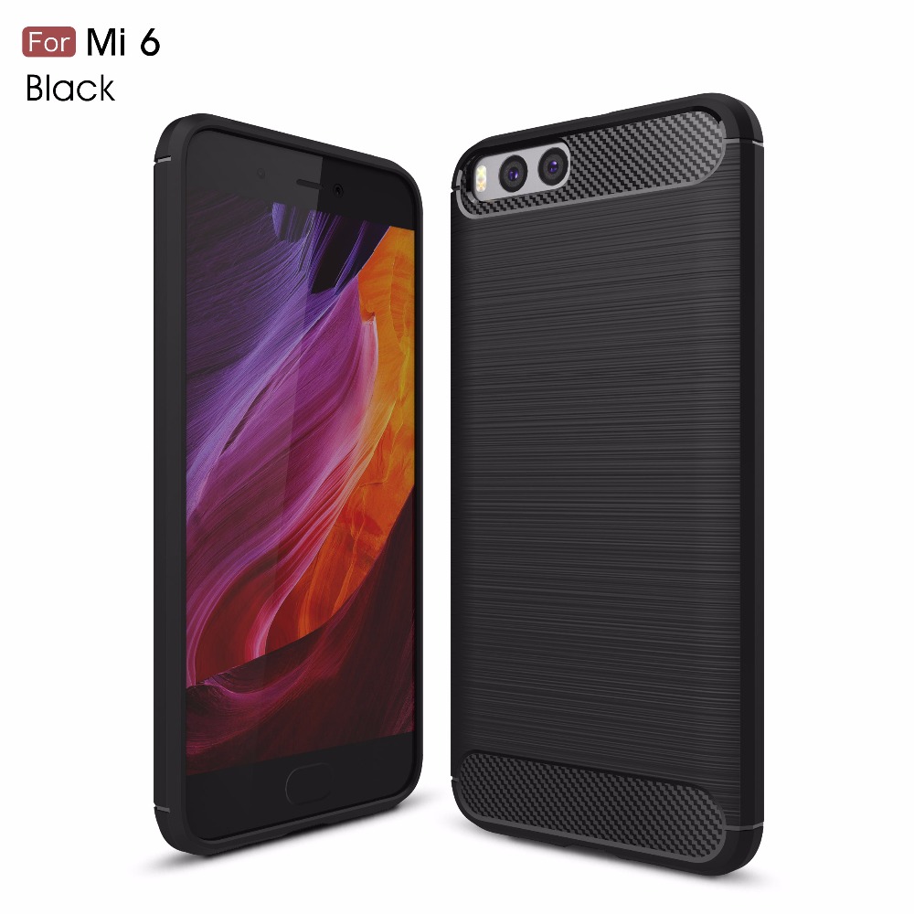 Case Xiaomi Mi 6 #เคสฝาหลัง TPU แบบคาร์บอนไฟเบอร์ ออกแบบสวยงามทันสมัย