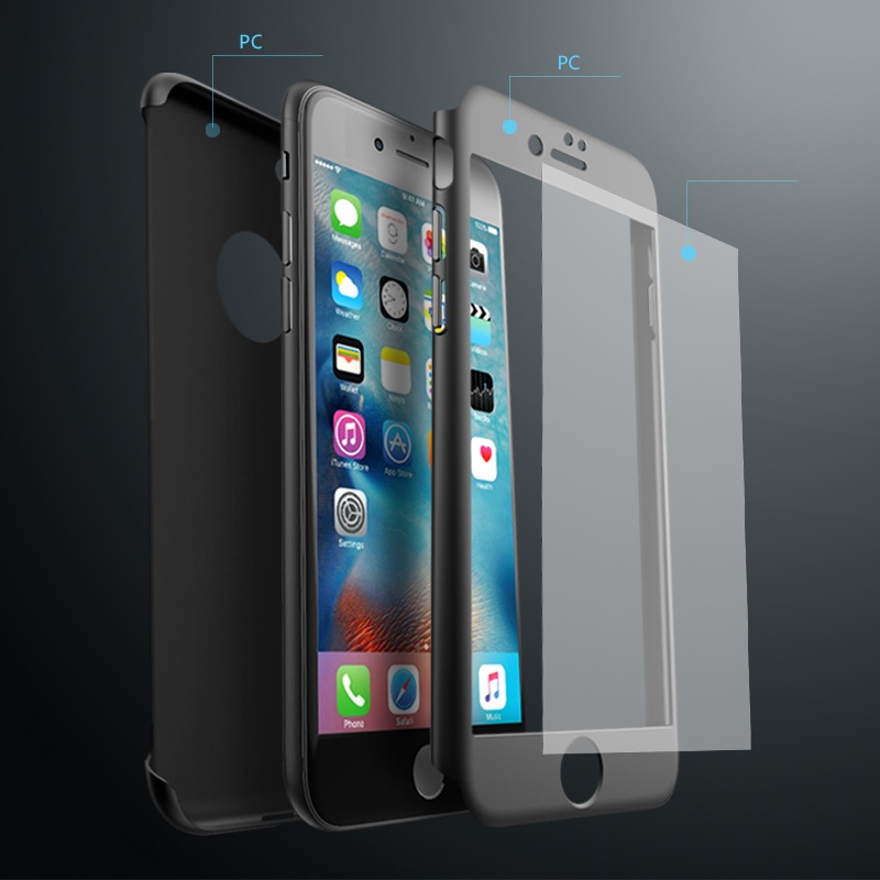 Case iphone 7 เคสฝาฟลังแข็ง IPAKY Matte ป้องกันเต็มรูปแบบ คุณภาพดีสีสันสวยงาม