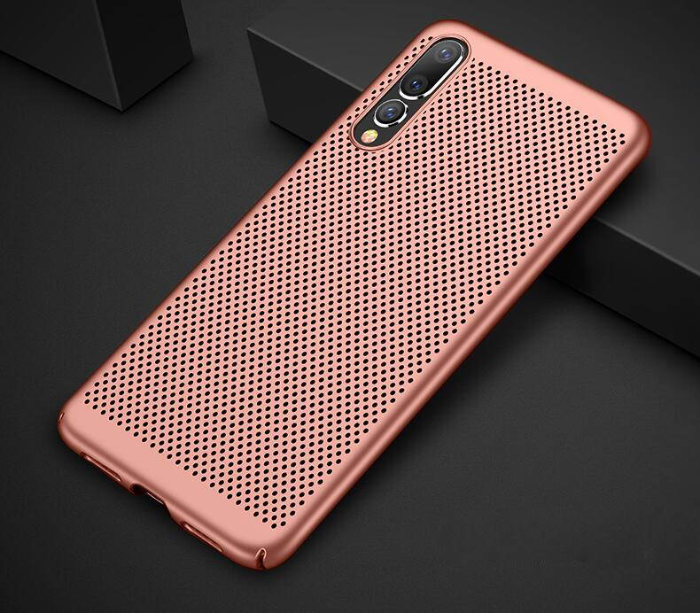 Case Huawei P20 Pro #เคสฝาหลังพลาสติกรูตะแกรงช่วยระบายความร้อน Hollow Mesh PC Shell