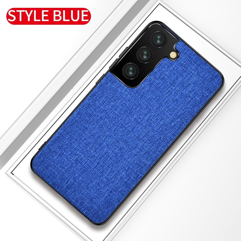 เคส Samsung Galaxy S21 #เคสฝาหลังเคลือบผิวผ้า Matte Cloth PU + PC + TPU Hybrid