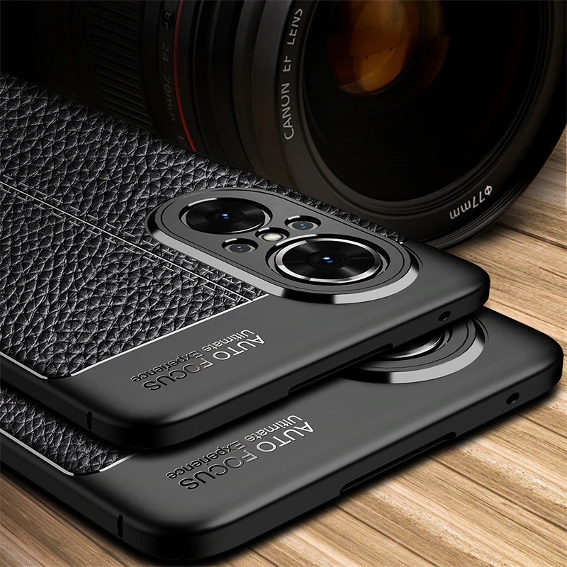 Case Huawei Nova 9 SE#เคสฝาหลัง TPU ผิวลิ้นจี่ช่วยป้องกันลายนิ้วมือและกันลื่นได้ดี