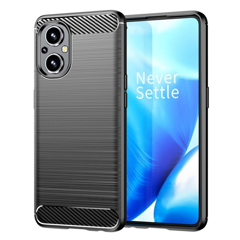 เคส OPPO Reno 7z 5G #เคสฝาหลังผิวแปรงคาร์บอนไฟเบอร์ Brushered TPU Back Case