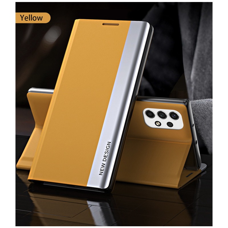 Case Galaxy A13 4G #เคสฝาพับผิวเคลือบหนัง PU ปิดแม่เหล็ก Bracket Flip Cover Leather Magnetic
