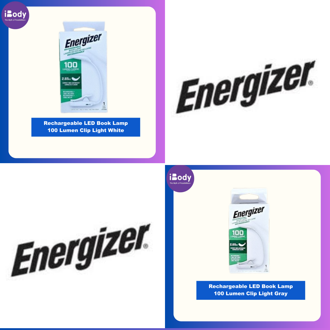Energizer® Rechargeable LED Book Lamp 100 Lumen Clip Light ไฟฉายอ่านหนังสือ แบบหนีบ ปรับทิศทางได้