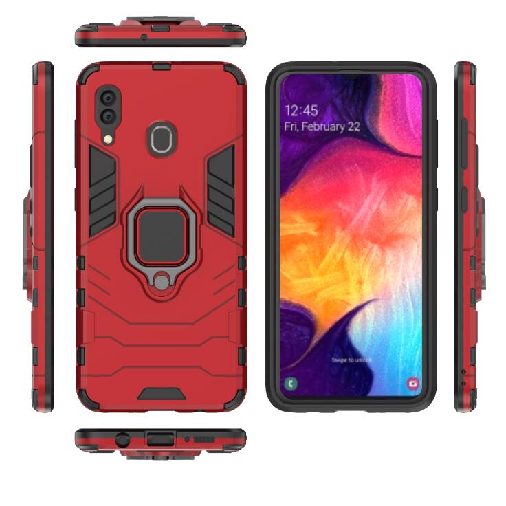 Case Huawei Y7 2019 #เคสฝาหลังพลาสติกแข็ง +TPU Hybrid Case มีแหวนสวมนิ้วโลหะ