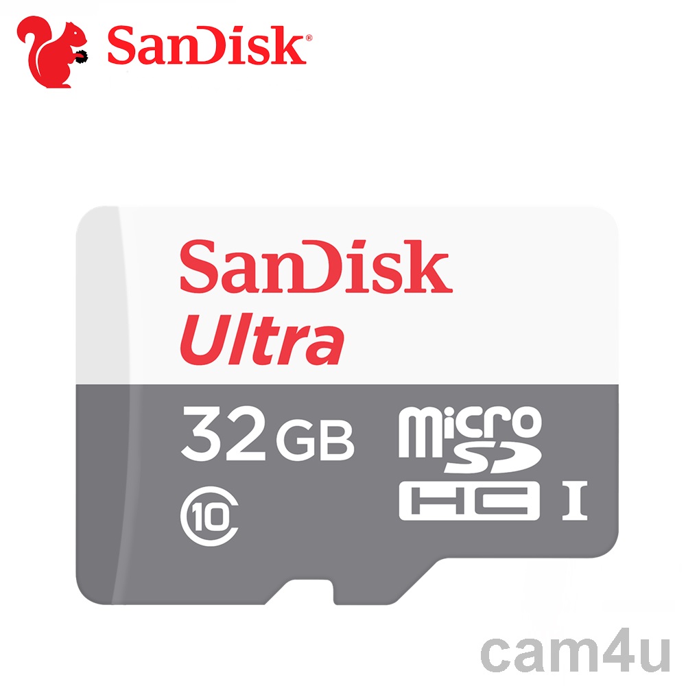 Sandisk เมมโมรี่การ์ดSandisk Micro SD Ultra 32GB ของแท้ประกันศูนย์ ขาวเทา