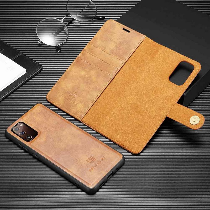 Case Samsung Galaxy S20 FE/S20 FE 5G#เคสฝาพับสไตล์กระเป๋าสตางค์แบบแยกส่วน DG.MING Detachable 2-in-1 Wallet Split Leather