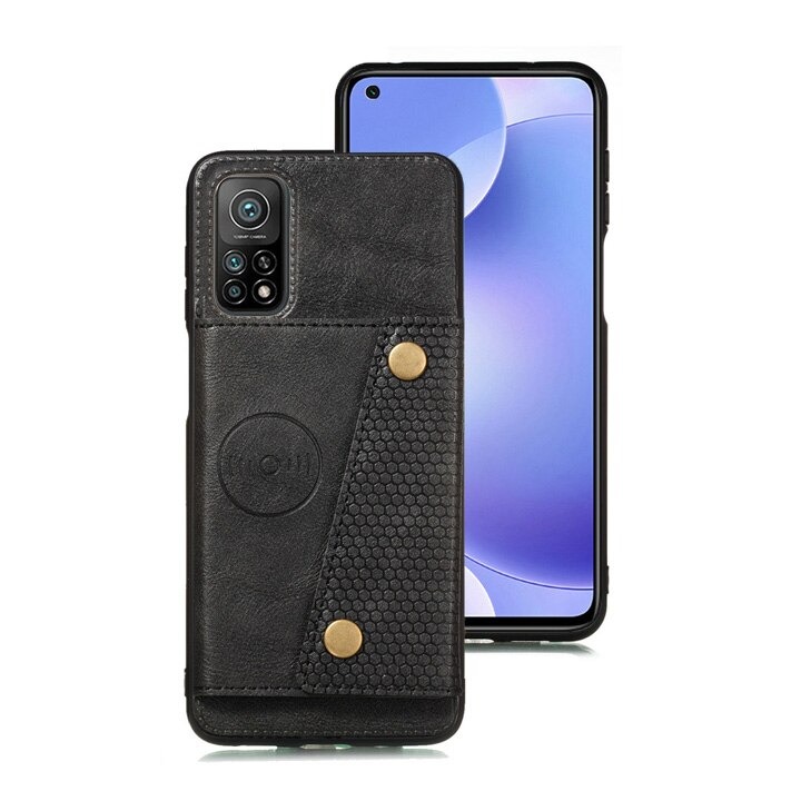 เคส Xiaomi Mi 10T Pro #เคสแบบฝาหลัง TPU เคลือบหนัง PU มีที่เก็บบัตร PU Leather Coated TPU Card Holder Magnetic Kickstand