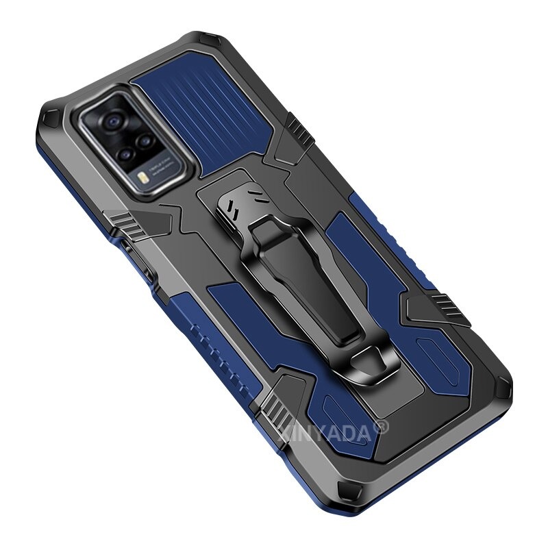 เคส Vivo Y31 (2021) #เคสฝาหลังกันกระแทกมีคลิบหนีบ ไฮบริด พลาสติก+TPU Heavy Duty Rugged Hybrid