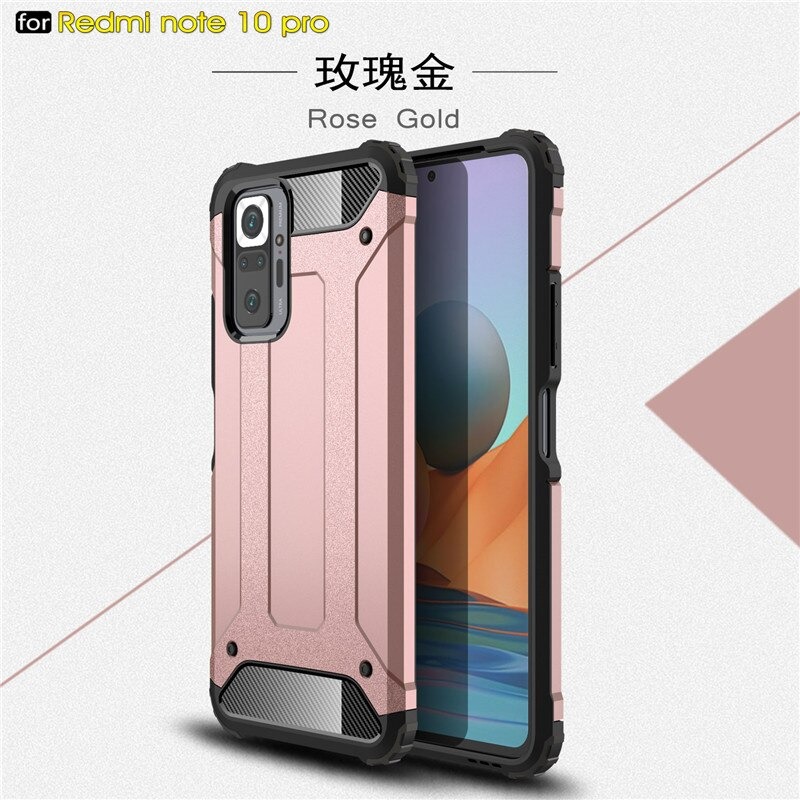 Case Redmi Note 10 Pro #เคสฝาหลังเกราะป้องกัน ไฮบริด พลาสติก+TPU Heavy Duty Rugged Hybrid