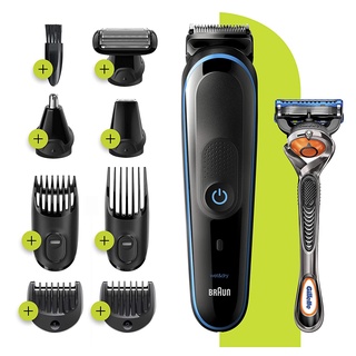 Braun® All-in-one Trimmer 5 Styling Kit 9-in-1 With Gillette Fusion5 ProGlide Razor Model MGK5280 เครื่องโกนหนวด