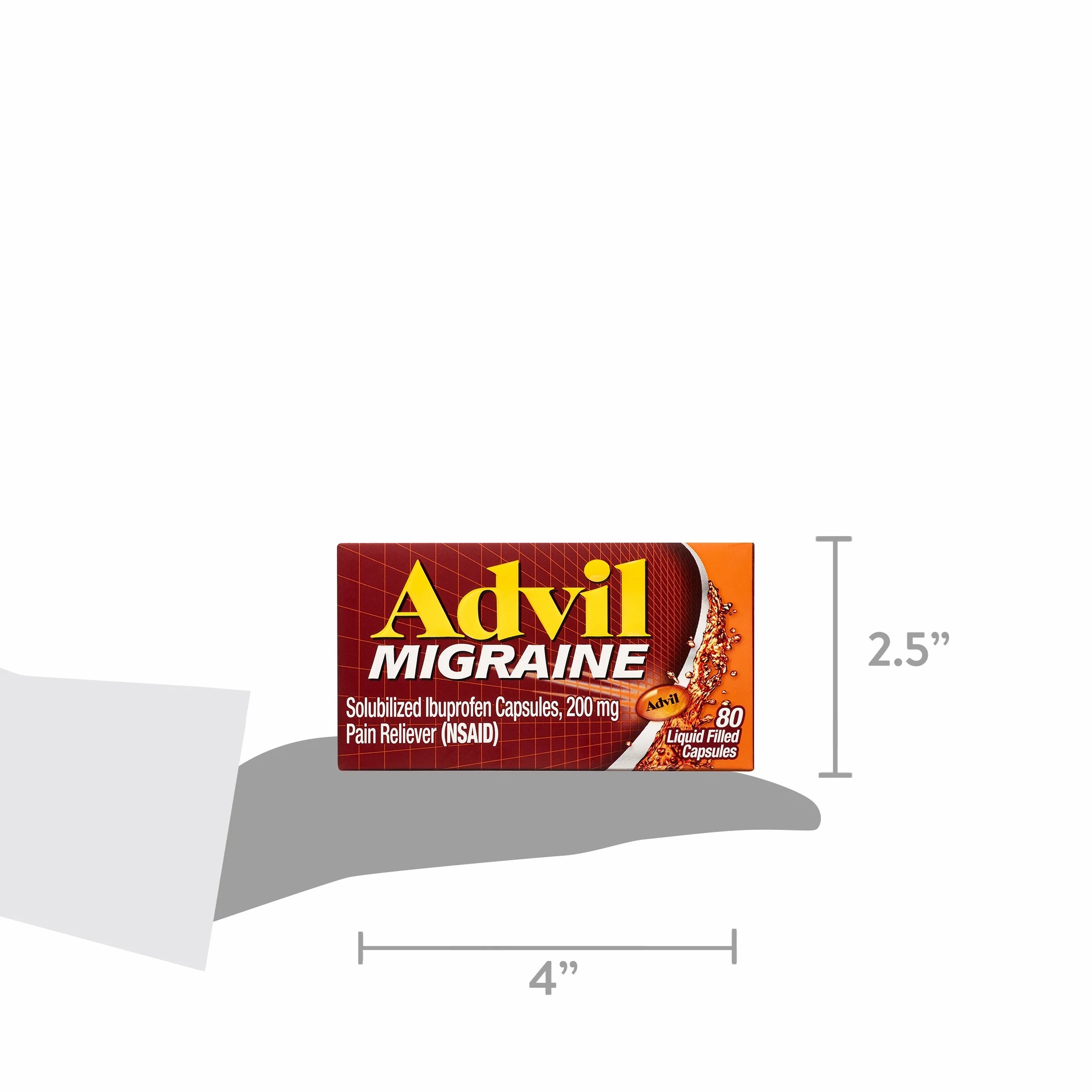 15% Sale!! EXP.04/2026 (Advil) Migraine 20 Liquid Filled Capsules ยาแก้ปวดไมเกรน