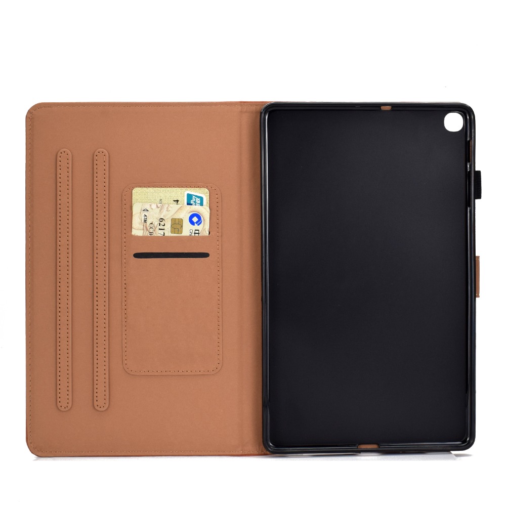 เคส Samsung Galaxy Tab S6 Lite 10.4 SM-P610 P615 P617 #เคสฝาพับหนัง PU มีช่องใส่บัตร Magnetic Flip PU Leather Case Cover Stand