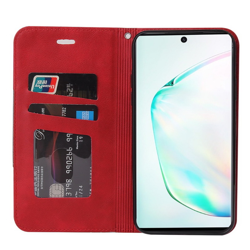 เคส Samsung Galaxy Note 20 Ultra / Note 20 Ultra 5G #เคสฝาพับหนัง PU มีช่องเสียบ ID บัตรอื่นๆในตัว Geometric Pattern Leather Card Holder Protective