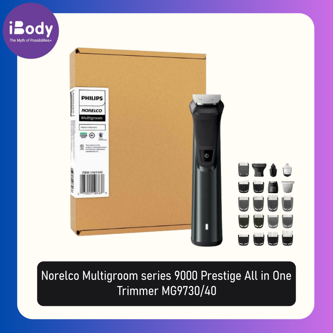 (Philips®) Norelco Multigroom series 9000 Prestige All in One Trimmer MG9730/40 ฟิลิปส์ เครื่องตกแต่งขน หนวด เครา เส้นผม