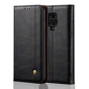 Case Redmi Note 9 Pro #เคสฝาพับหนัง PU Crazy Horse Texture Retro Leather Auto-absorbed Wallet คุณภาพดี