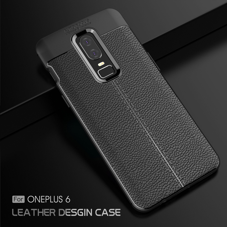 Case OnePlus 6 #เคสฝาหลัง TPU ผิวลิ้นจี่ช่วยป้องกันลายนิ้วมือและกันลื่นได้ดี