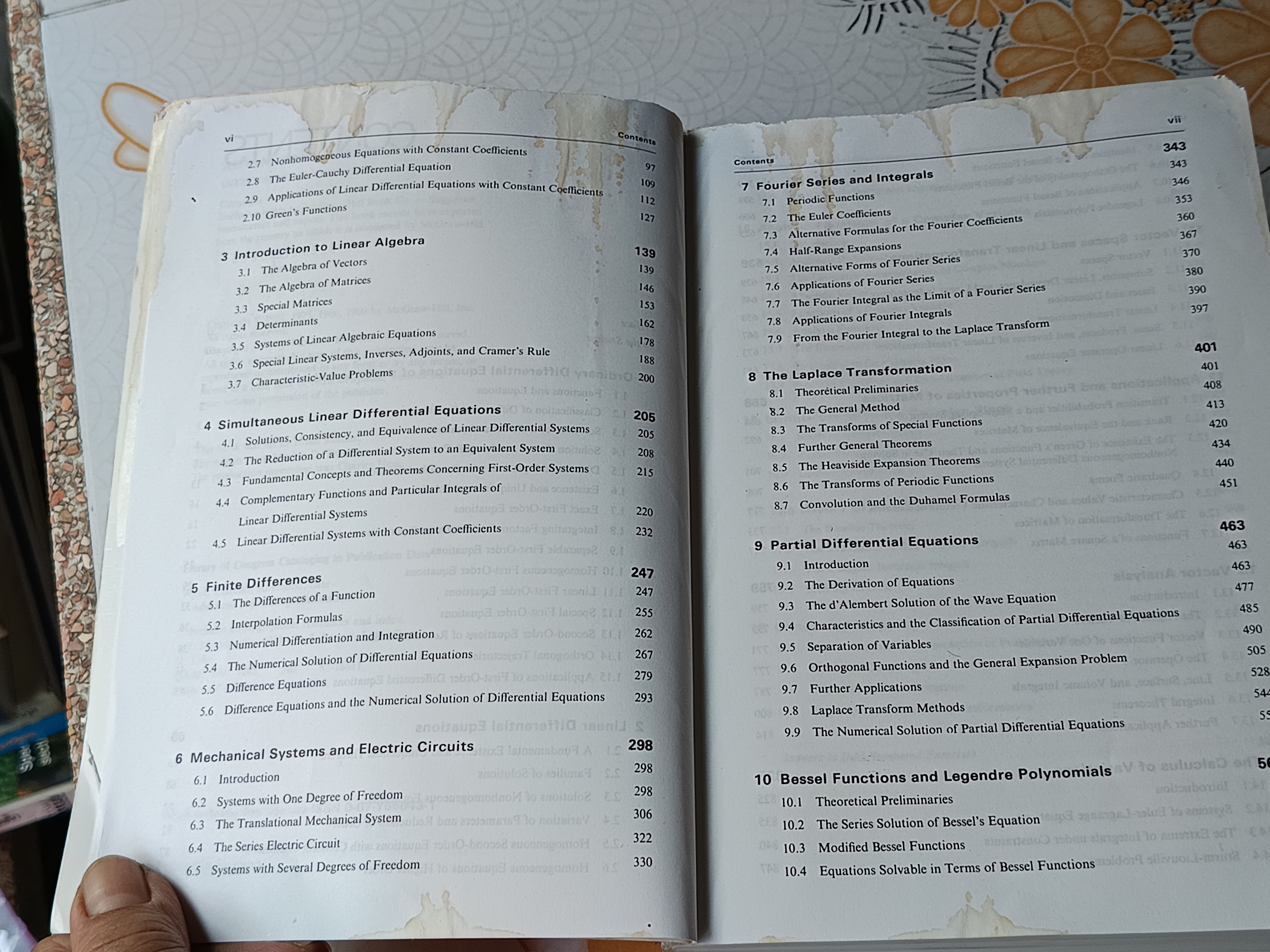 ADVANCED ENGINEERING MATHEMATICS ,5th edition by C. RAY WYLIE LOUIS C. BARRETT **หนังสือมีคราบน้ำช่วงบน (ตามรูป) , มีตำหนิที่สันด้านบน