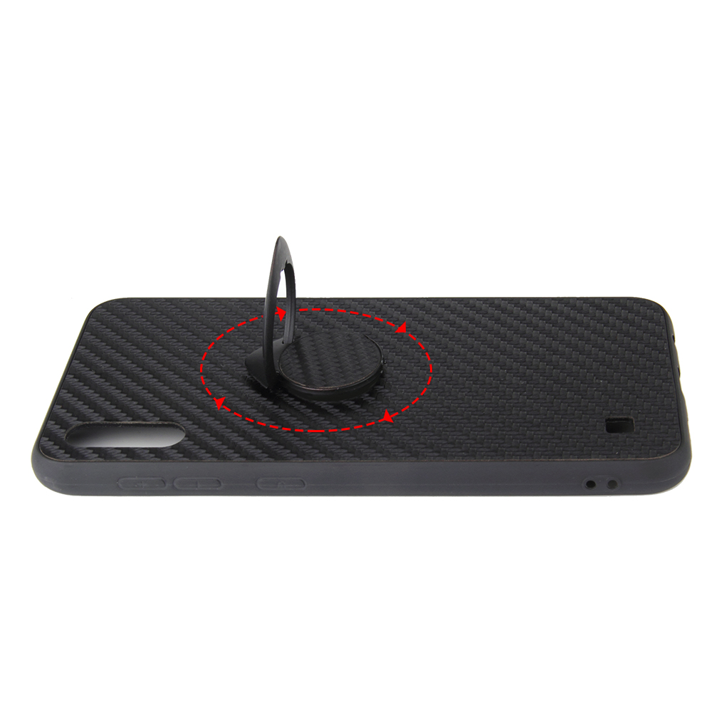 Case Samsung Galaxy A10 #เคสฝาหลังผิวเคลือบหนัง PU + TPU สำหรับพร้อมแหวนสวมนิ้ว