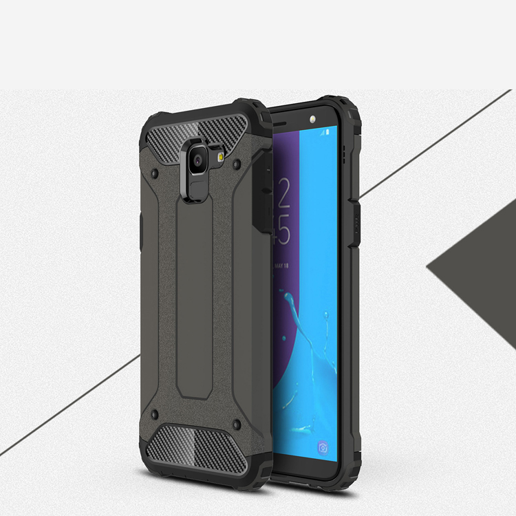 เคส Samsung Galaxy J6 (2018) #เคสฝาหลังเกราะป้องกัน ไฮบริด พลาสติก+TPU