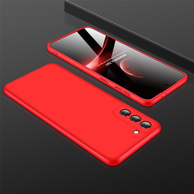 เคส Samsung Galaxy S21 FE 5G #เคสฝาหลังพลาสติกแข็ง Detachable All-wrapped Matte แยกชิ้นได้