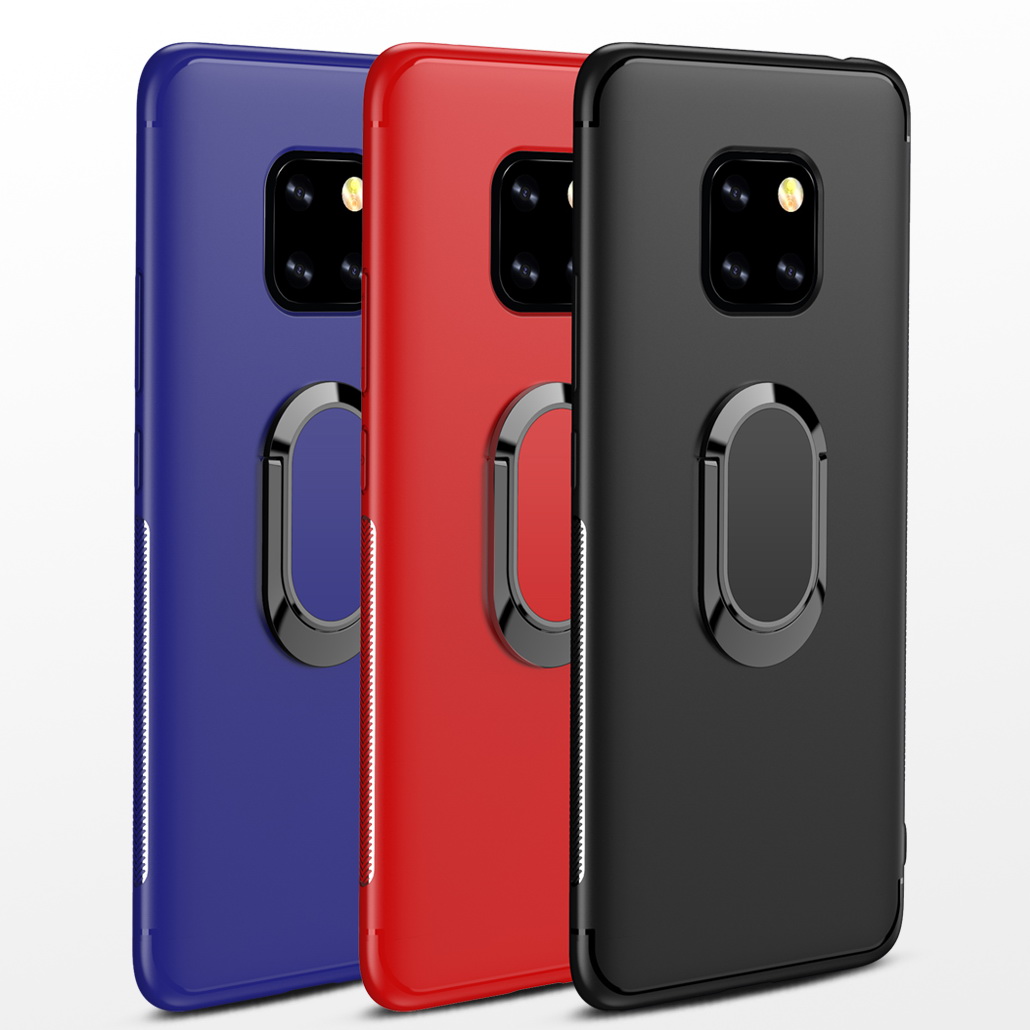 Case Huawei Mate 20 Pro #เคสฝาหลัง TPU มีแหวนสวมนิ้ว Magnetic Finger Ring Kickstand Matte TPU Cover