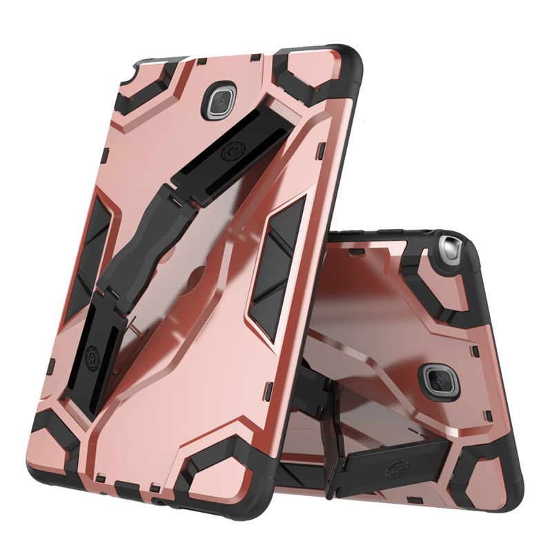 Case Samsung Galaxy Tab A 8.0นิ้ว T350 T355 / P350 P355 #เคสแท็บเล็ตกันกระแทกมีที่สวมนิ้ว Shield Style Strap Kickstand