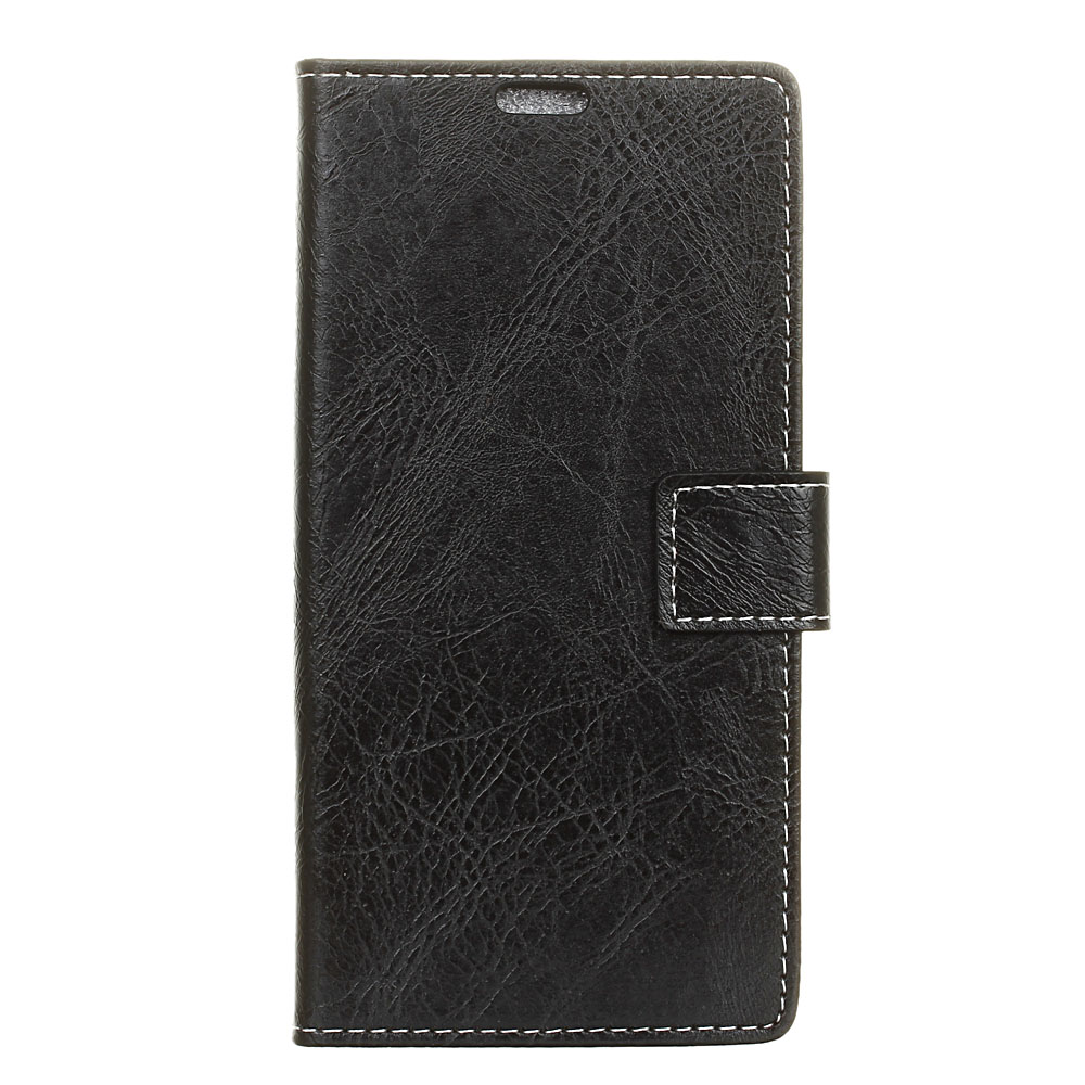 เคส Samsung Galaxy A7 (2018) #เคสฝาพับหนัง PU ผิวหนังม้า Retro Crazy Horse PU Leather
