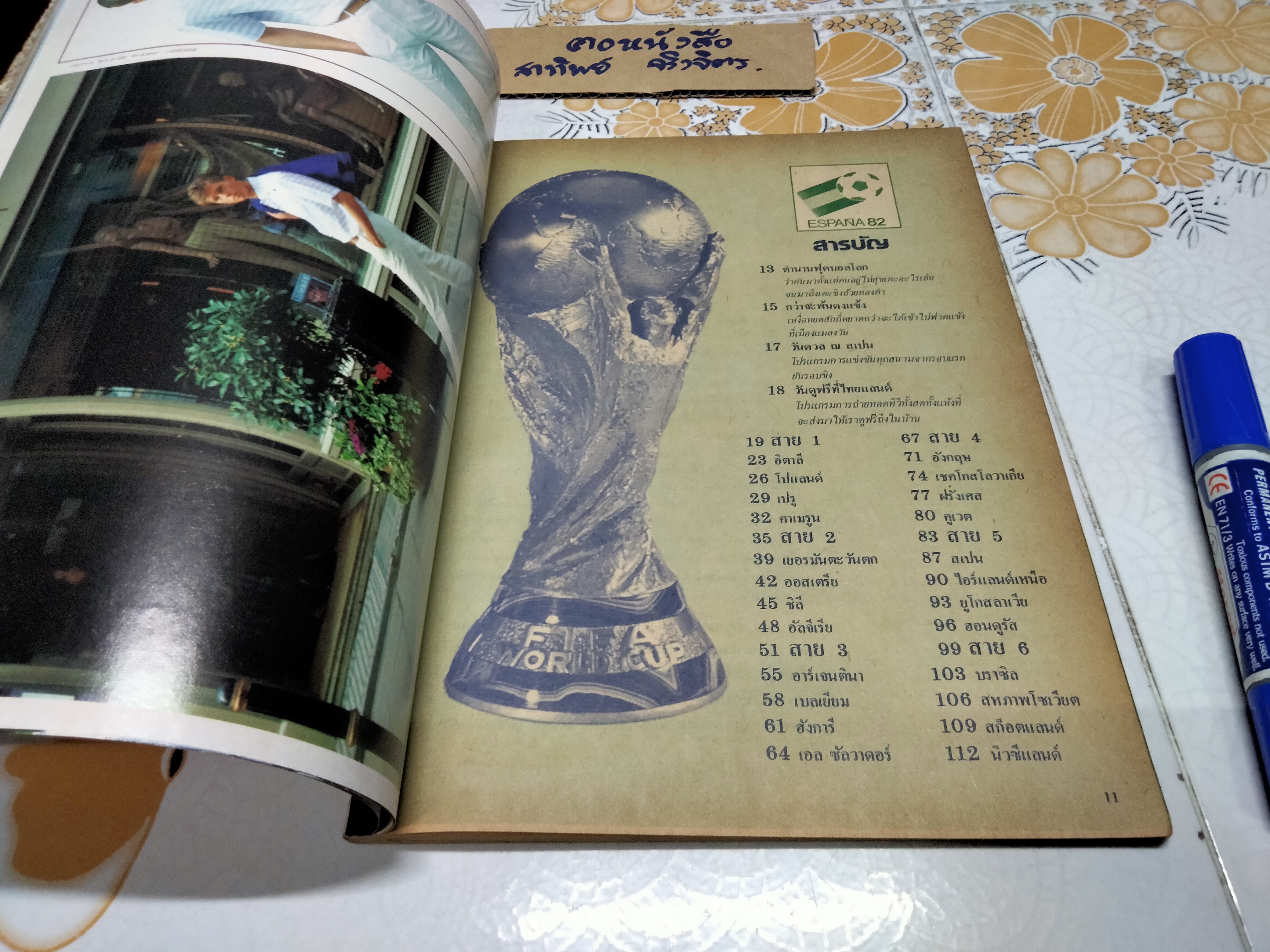 คู่มือฟุตบอลโลก WORLD CUP' 82 โดยนิตยสารในเครือแมน (บีอาร์) **สินค้าหมด**