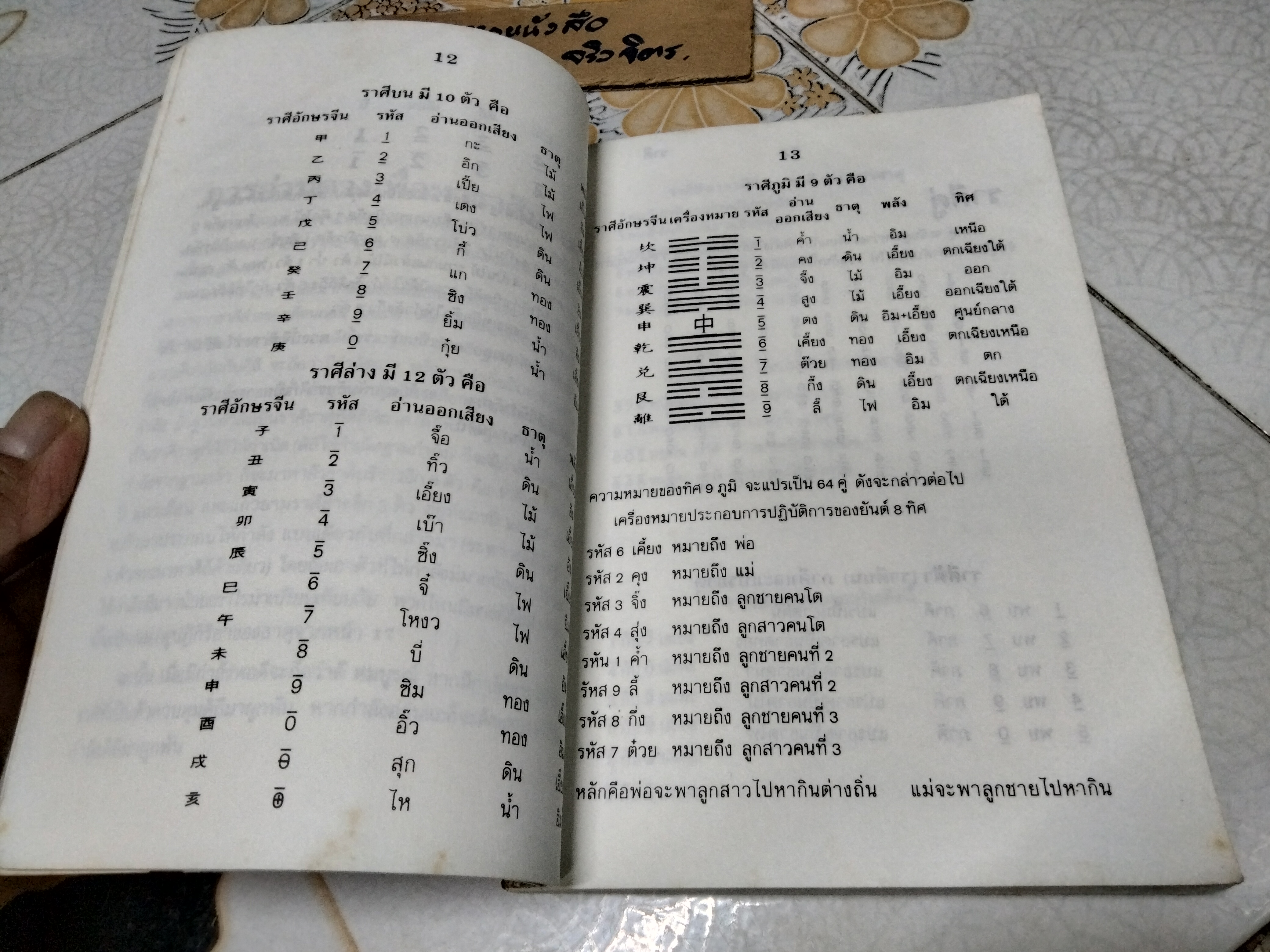 ผูกดวงจีน ภาควิชาฮวงจุ้ย ฉบับภาษาไทย โดย อาจารย์ ชัยเมษฐ์ เชี่ยวเวช พิมพ์ครั้งแรก 2536 (สภาพพอใช้) **สินค้าหมด**