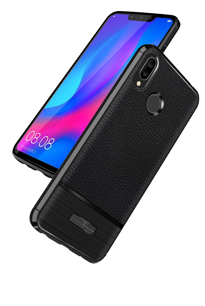 เคส Huawei Nova 3 #เคสฝาหลัง TPU นิ่มผิวลิ้นจี่กันลื่นสีสันสวยงามคุณภาพดีราคาถูก