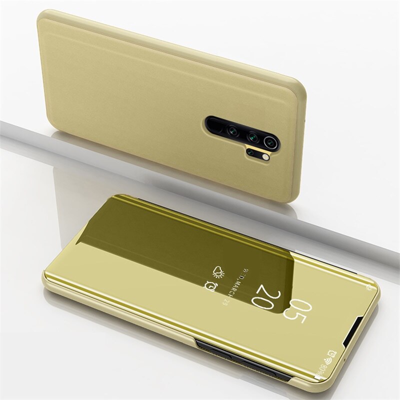 เคส OPPO A9 (2020)/A5 (2020) #เคสฝาพับปกโปร่งแสงผิวเงา Electroplating Mirror Surface Window View