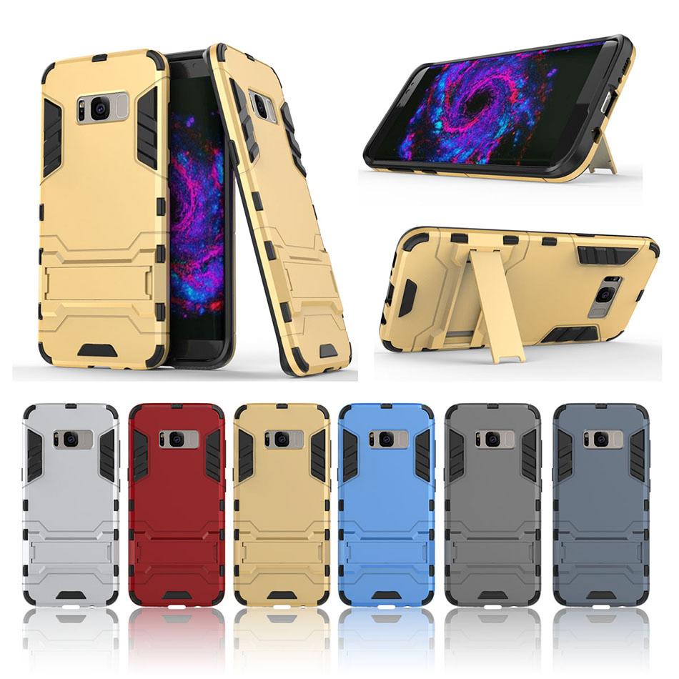 เคส Samsung Galaxy S8 Plus #เคสฝาหลัง PC + TPU Hybrid Back Case มีขาตั้ง