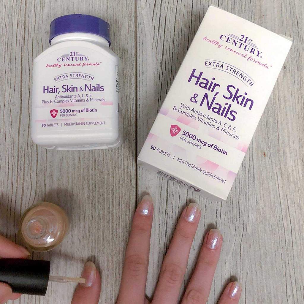 21st Century® Hair, Skin & Nails, Extra Strength, 90 Tablets วิตามิน เพื่อผมผิวเล็บ